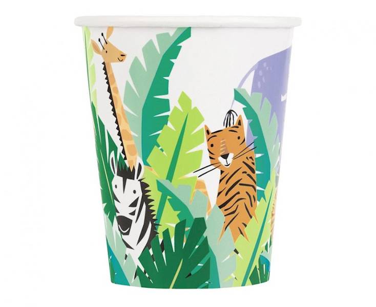 Kubeczki papierowe Animal Safari Dzikie Zwierzęta 270ml 8szt