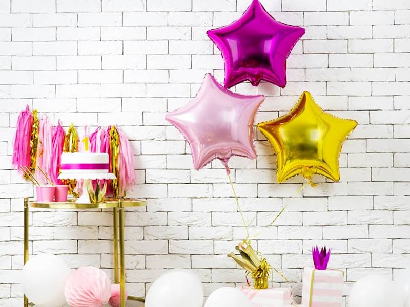 BALON FOLIOWY GWIAZDKA JASNO RÓŻOWA 48CM FB3M-081J 