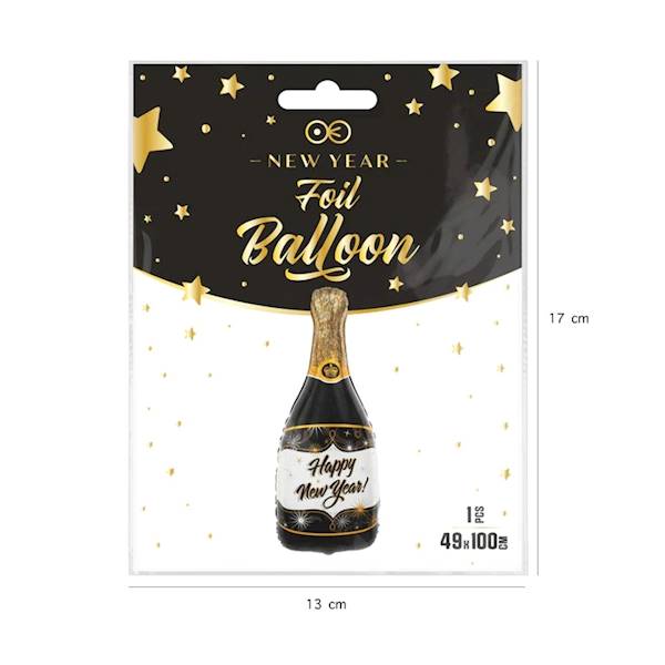 BALON FOLIOWY Szampan Happy New Year 49x100 460520