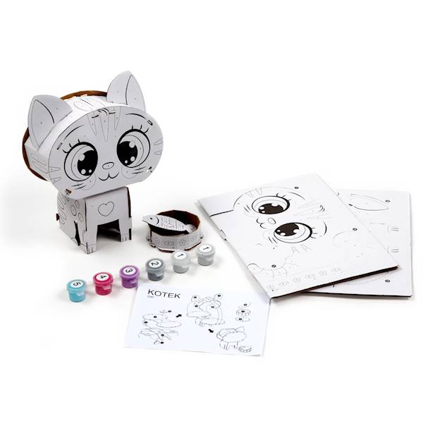 Malowanie po numerach figurka 3D kotek