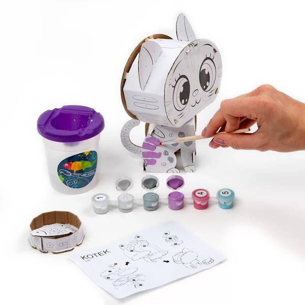 Malowanie po numerach figurka 3D kotek