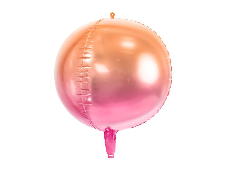 BALON FOLIOWY KULA RÓŻOWO-POMARAŃCZOWA 35CM 