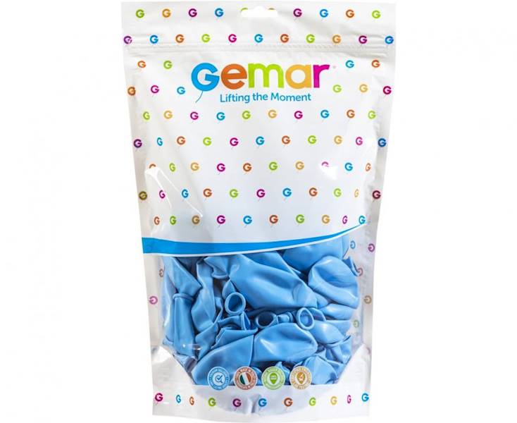 Balony Gemar 13" G120 072 pastelowe niebieski delikatny 33cm 50szt