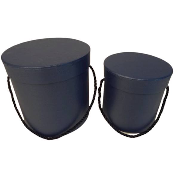 Pudełko flowerbox 2szt granatowe zestaw W5070/2 Dark Blue 15x15cm 12x12cm