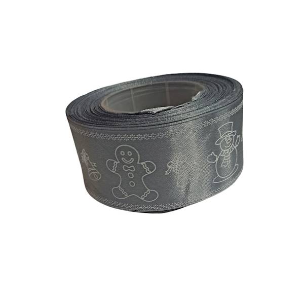 Wstążka materiałowa Świąteczna 40mm x 25y
