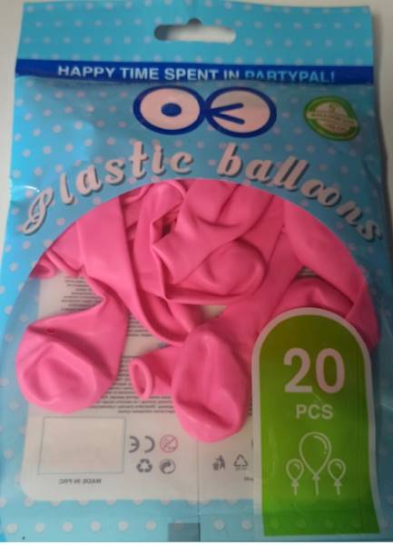 Balony mini lateksowe 5" różowe 20 szt do girland i pudełek 400713
