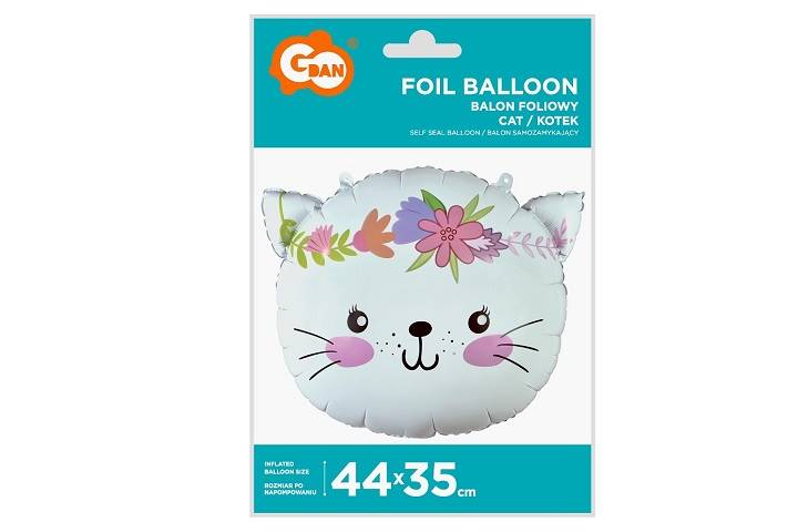 Balon foliowy kotek 44x35cm 