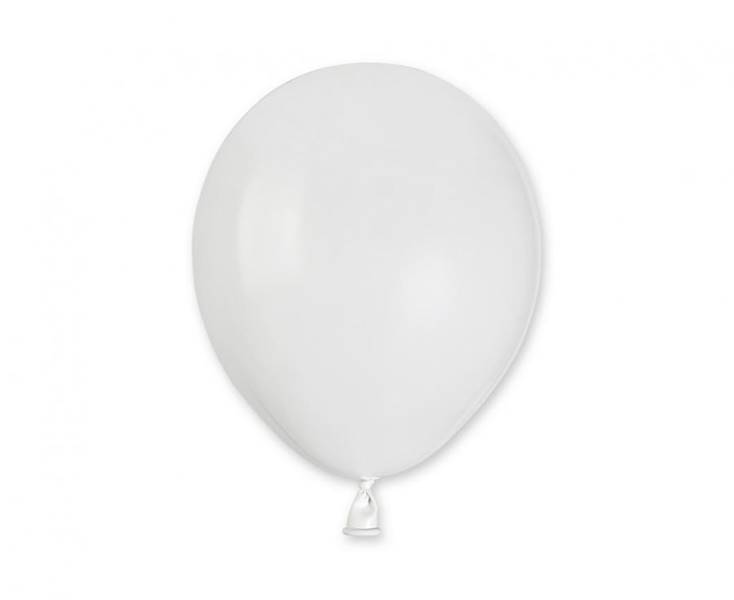 Balony Gemar 5" A50 001 pastelowe białe 13cm 100szt
