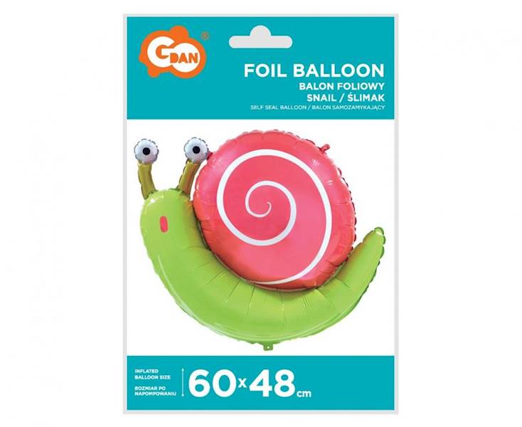 Balon foliowy ślimak 60x48cm