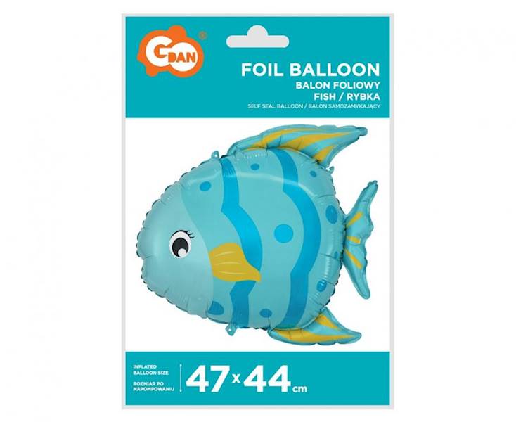 Balon foliowy rybka 47x44cm 