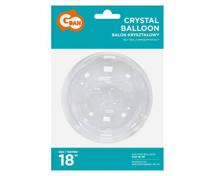 Balon BoBo kula kryształowy Aqua 18" Godan
