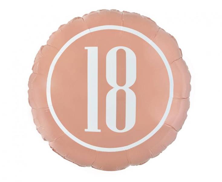 Balon foliowy okrągły 18 Rose Gold 18" 46cm 