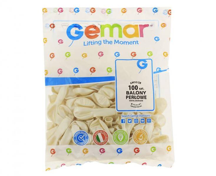 Balony Gemar 5" AM50 028 metalizowane perłowe 13cm 100szt
