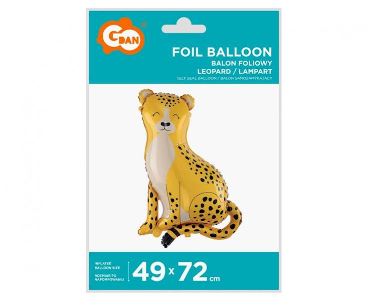 Balon foliowy gepard 49x72cm lampart
