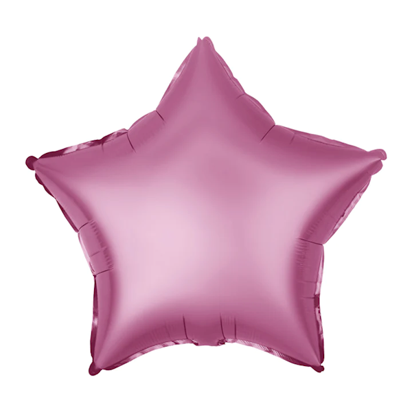 Balon foliowy gwiazdka różowa ciemna matowa 45cm 460459