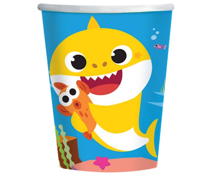 Kubeczki papierowe Baby Shark 8szt 250ml