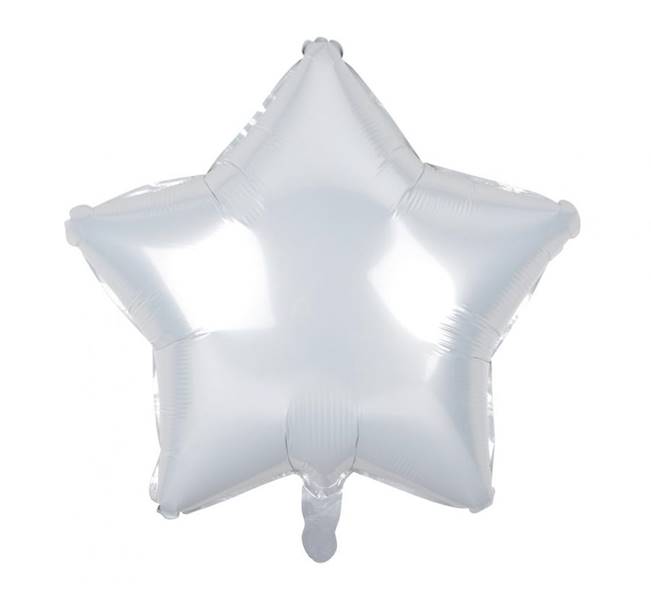 Balon foliowy gwiazdka biała 19" 44cm Godan