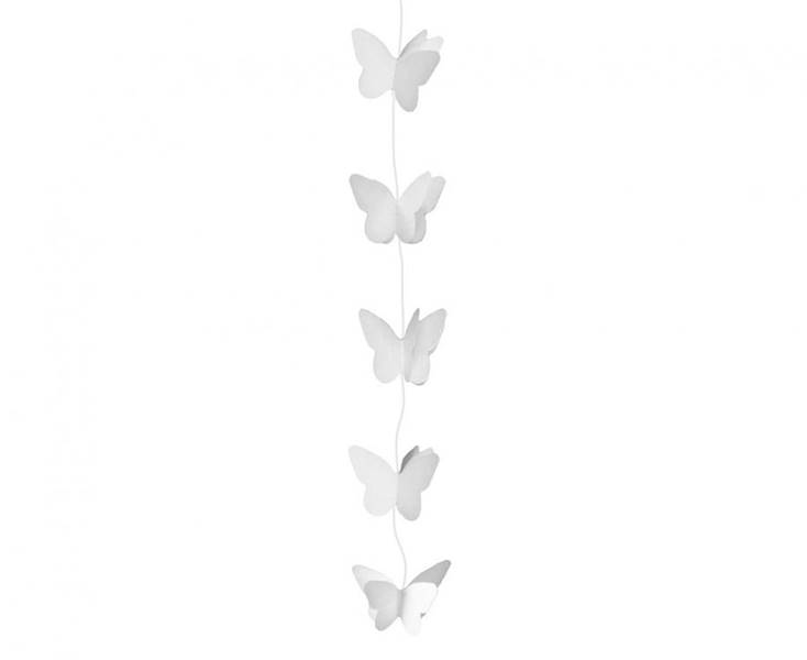 Girlanda motylki białe 200cm