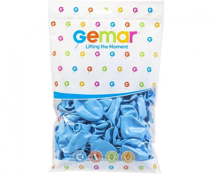 Balony Gemar 12" G110 072 pastelowe niebieskie delikatne 30cm 100szt