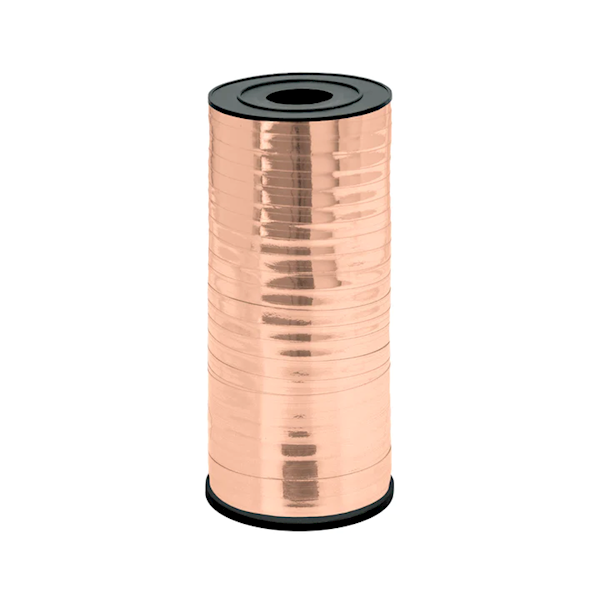Wstążka plastikowa złoty róż błyszcząca 5mm 90m 511407
