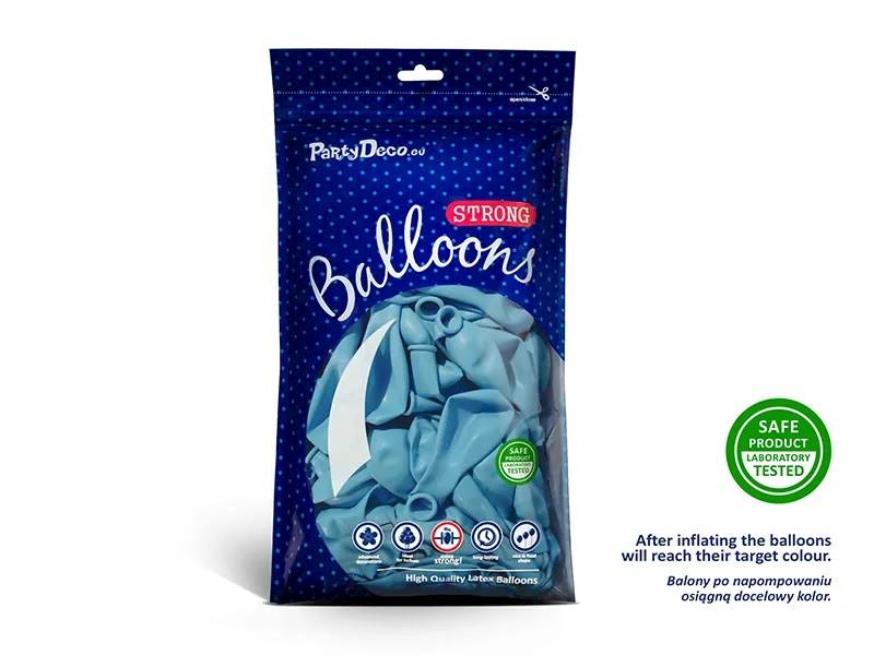 Balony Strong 12" Pastel Baby Blue 100szt Party Deco 30cm