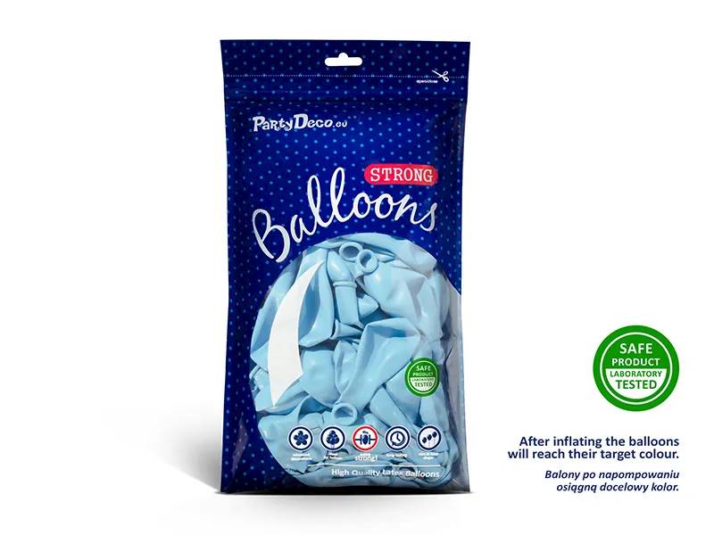 Balony Strong Pastel Light Blue Niebieskie 30cm 100szt