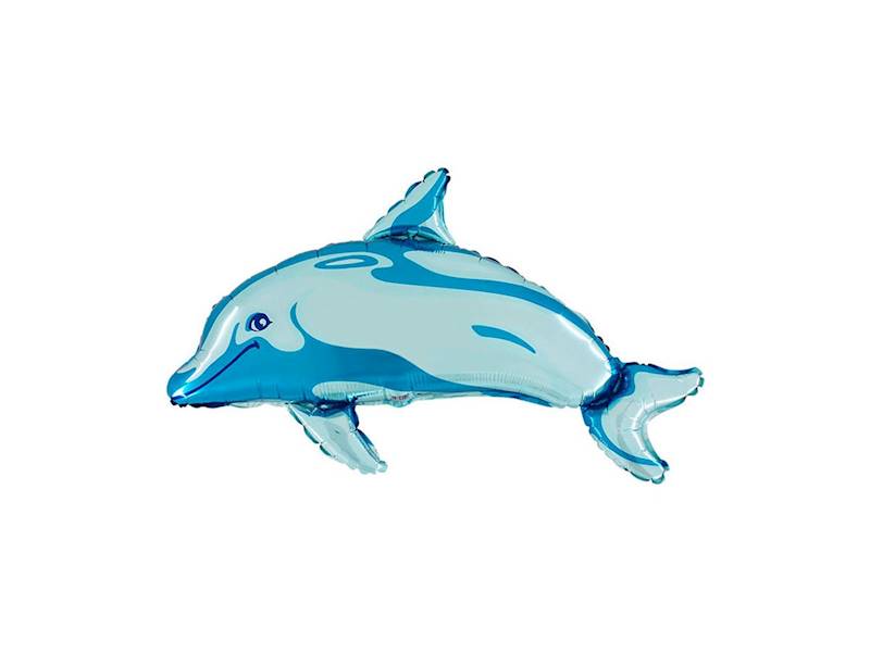 BALON FOLIOWY DELFIN NIEBIESKI 98X53CM GR122N