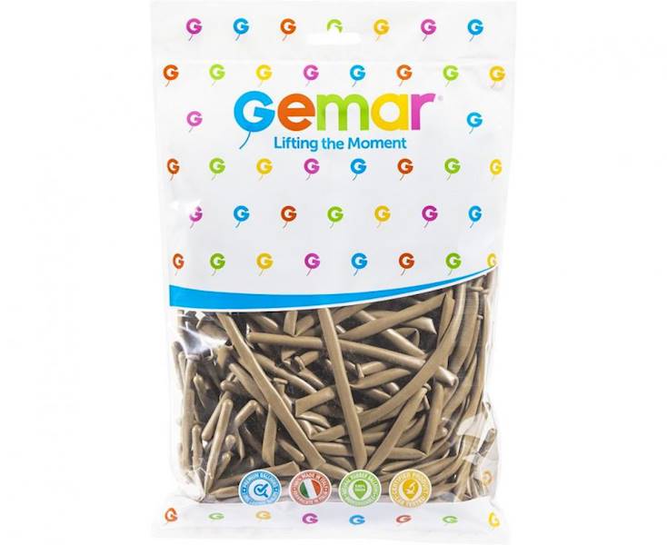 Balony Gemar D4 rurki włoskie latte 084 100szt makarony, modeliny 2" 5cm