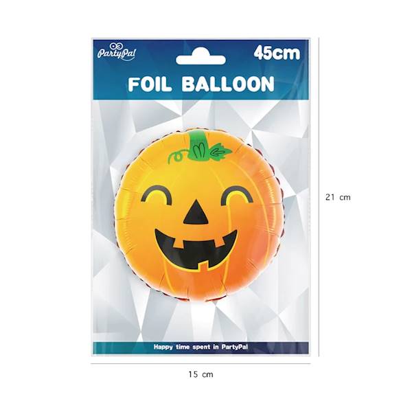 Balon foliowy okrągły Dynia Halloween 45cm 460657