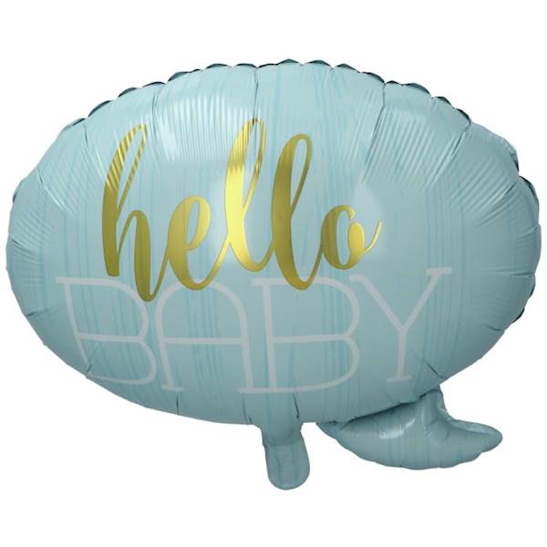 Balon foliowy Sterowiec niebieski Hello Baby 55x60cm Jix
