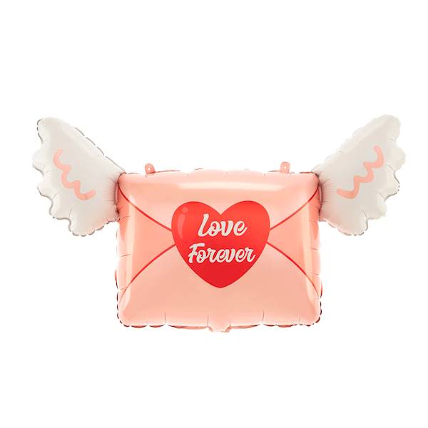 Balon foliowy koperta list ze skrzydłami Love Forever 64x89,5 cm 148457