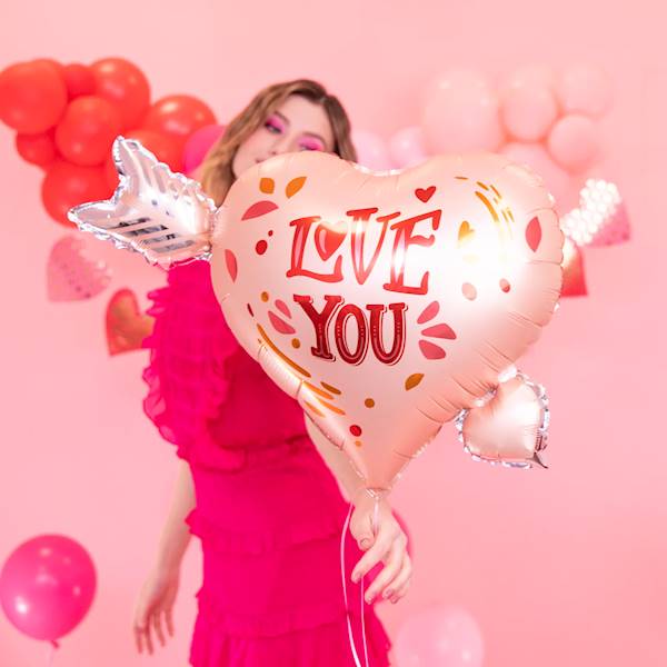 Balon foliowy serce ze strzałą Love You 69x54cm 148471