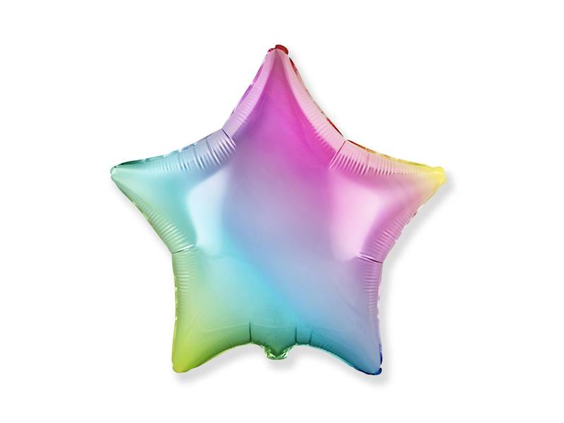 BALON FOLIOWY GWIAZDKA OMBRE PASTELOWY 46CM 501500GP 