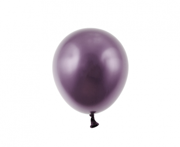 Balony mini lateksowe 5" fioletowe chrom 20 szt do girland i pudełek CB-5LF2
