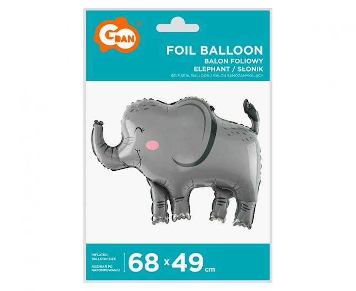Balon foliowy słonik 68x49cm 