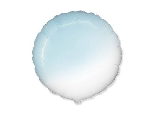 Balon foliowy okrągły ombre błękitny