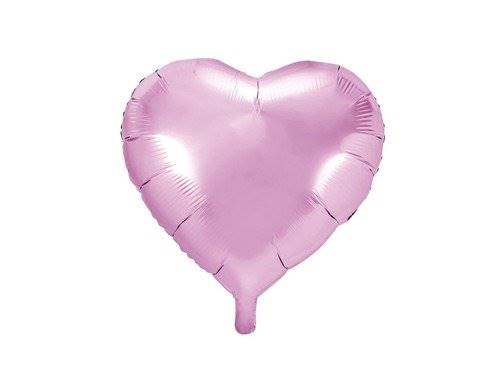 Balon foliowy serce jasno różowe 45 cm Party Deco 