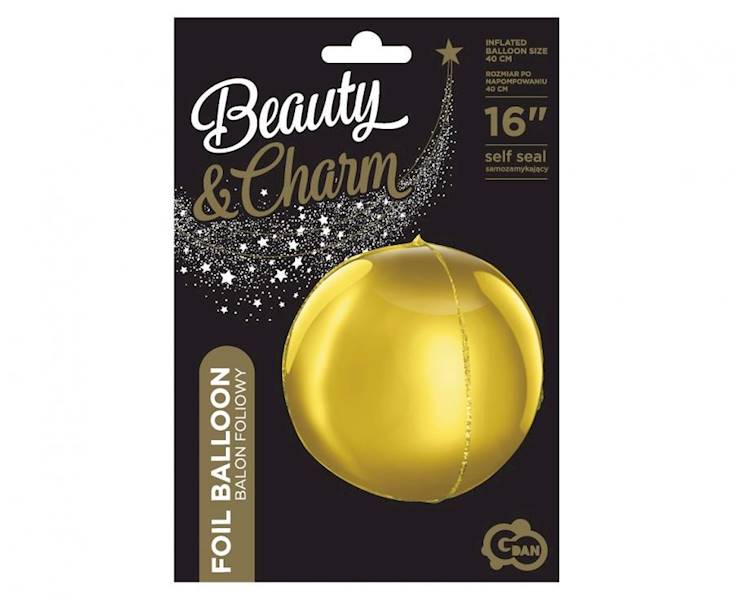 Balon foliowy kula złota 40cm Godan 