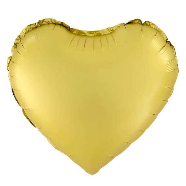 Balon foliowy serce złote matowe 45cm 460177