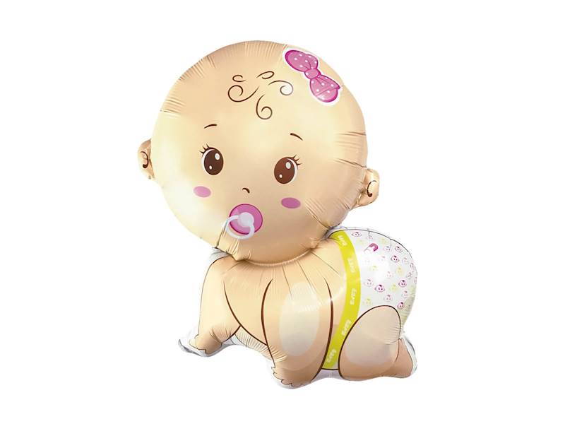 BALON FOLIOWY BOBAS raczkujący DZIEWCZYNKA 65X77CM 460173 