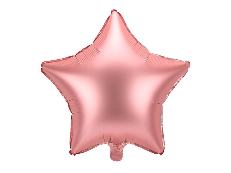 Balon foliowy gwiazdka satynowy złoty róż FB3S-019R 
