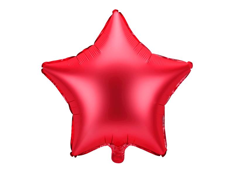 Balon foliowy gwiazdka czerwona satynowa FB3S-007 