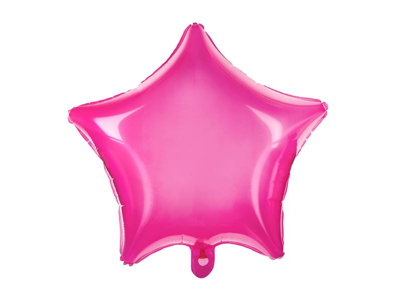 BALON FOLIOWY GWIAZDKA RÓŻOWA NEONOWA TRANSPARENTNA 48CM FB3N-081 