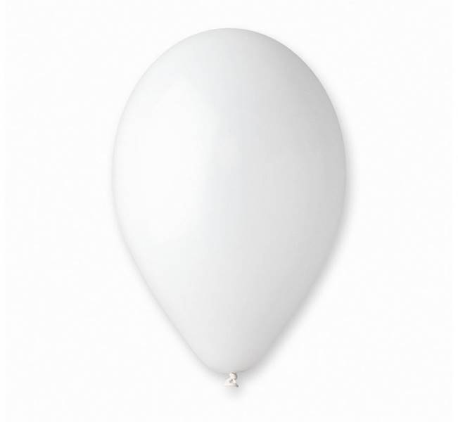 Balony Gemar 12" G110 001 pastelowe białe 30cm 100szt