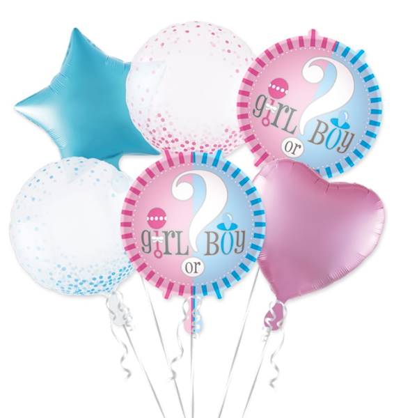 Balon foliowy zestaw BOY or GIRL 6szt