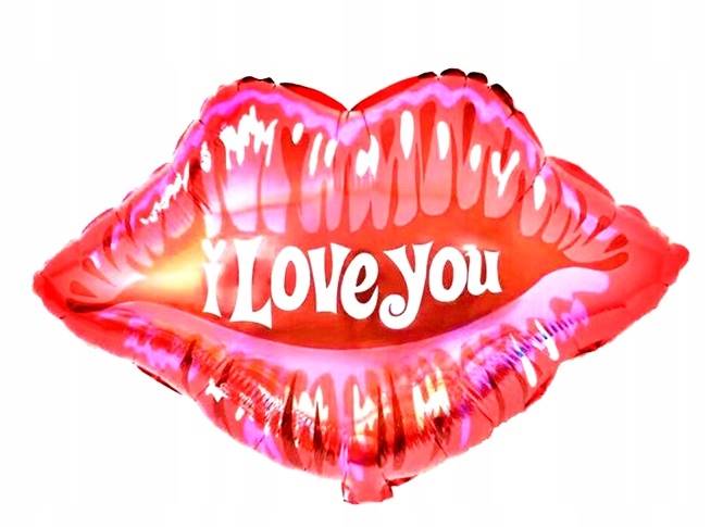 Balon foliowy usta I Love You 51x58 cm 