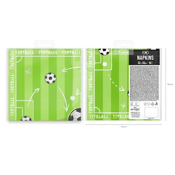 Serwetki Piłka Nożna Football boisko 10szt 129968