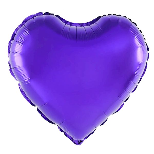 Balon foliowy serce fioletowe matowe 45cm 460258
