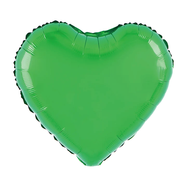 Balon foliowy serce zielone metaliczne 45cm 460457