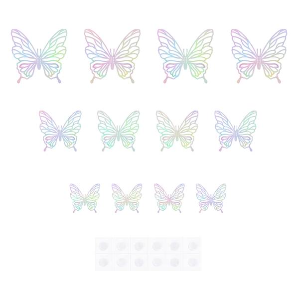 Motyle 3d holograficzne 12szt 3 rozmiary 143506